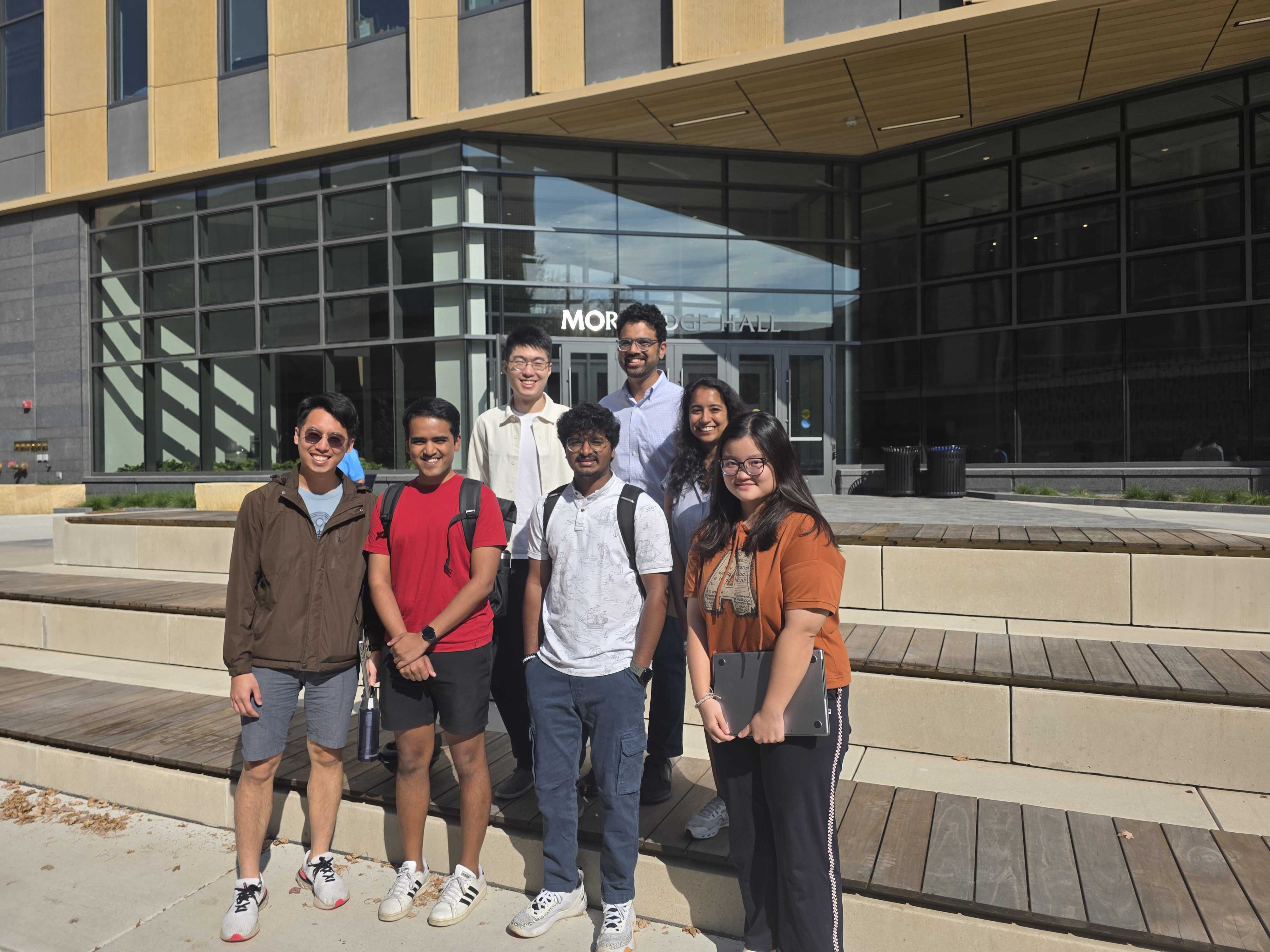 TEAM pic at our new CS Building (Morgridge Hall)
